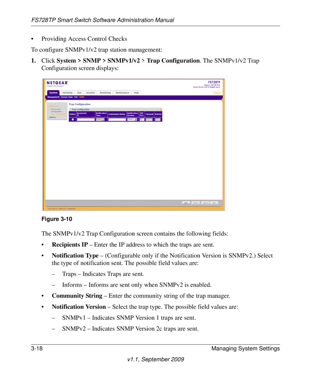 NETGEAR manual FS728TP Smart Switch Software Administration Manual 