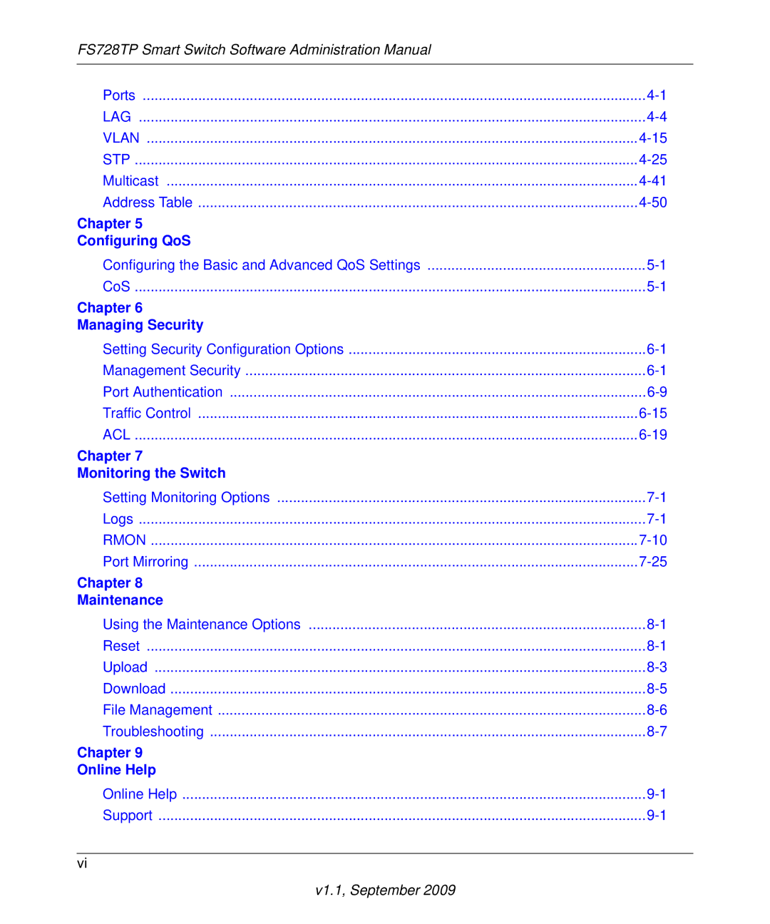 NETGEAR FS728TP manual Chapter Configuring QoS 