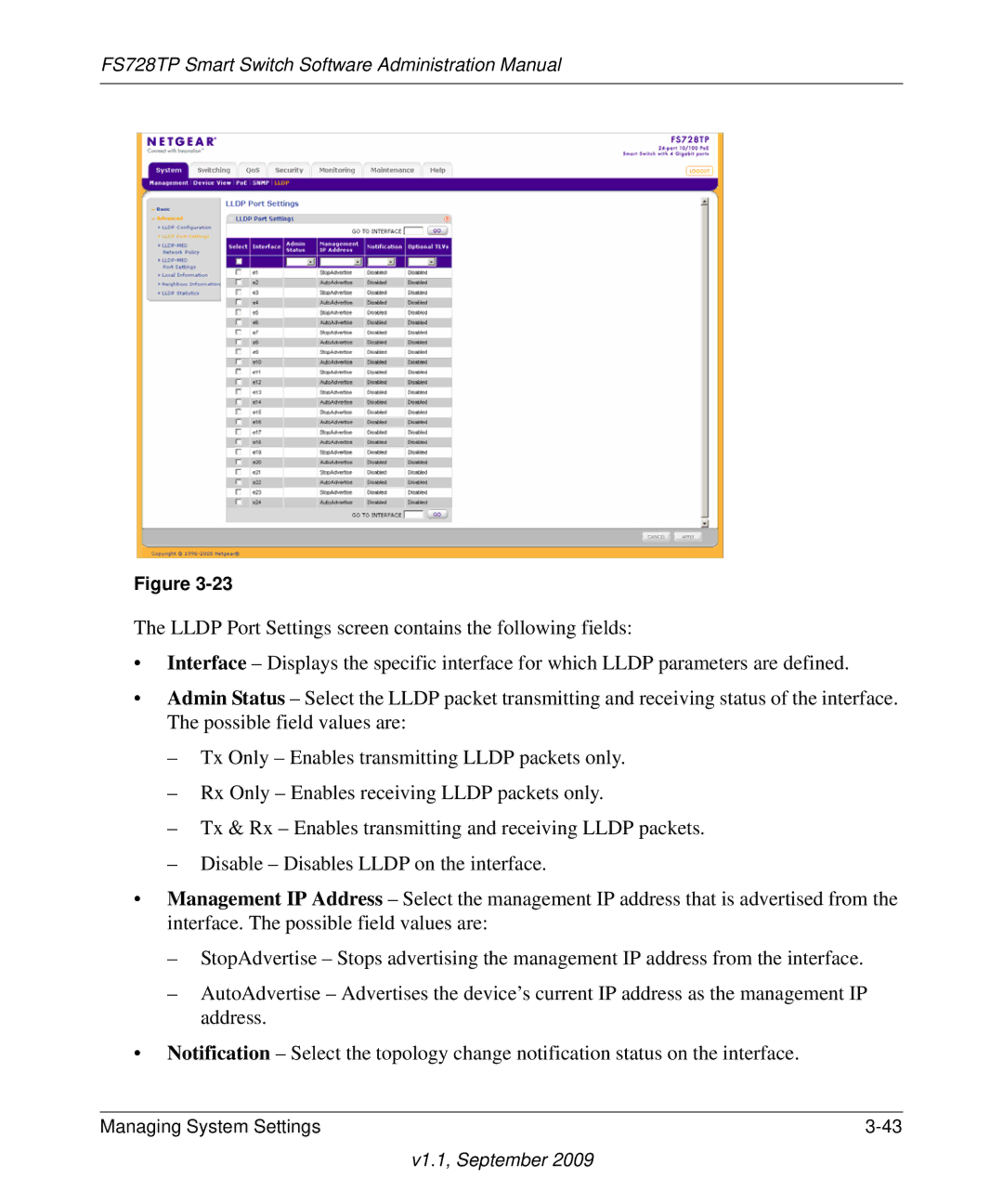 NETGEAR manual FS728TP Smart Switch Software Administration Manual 