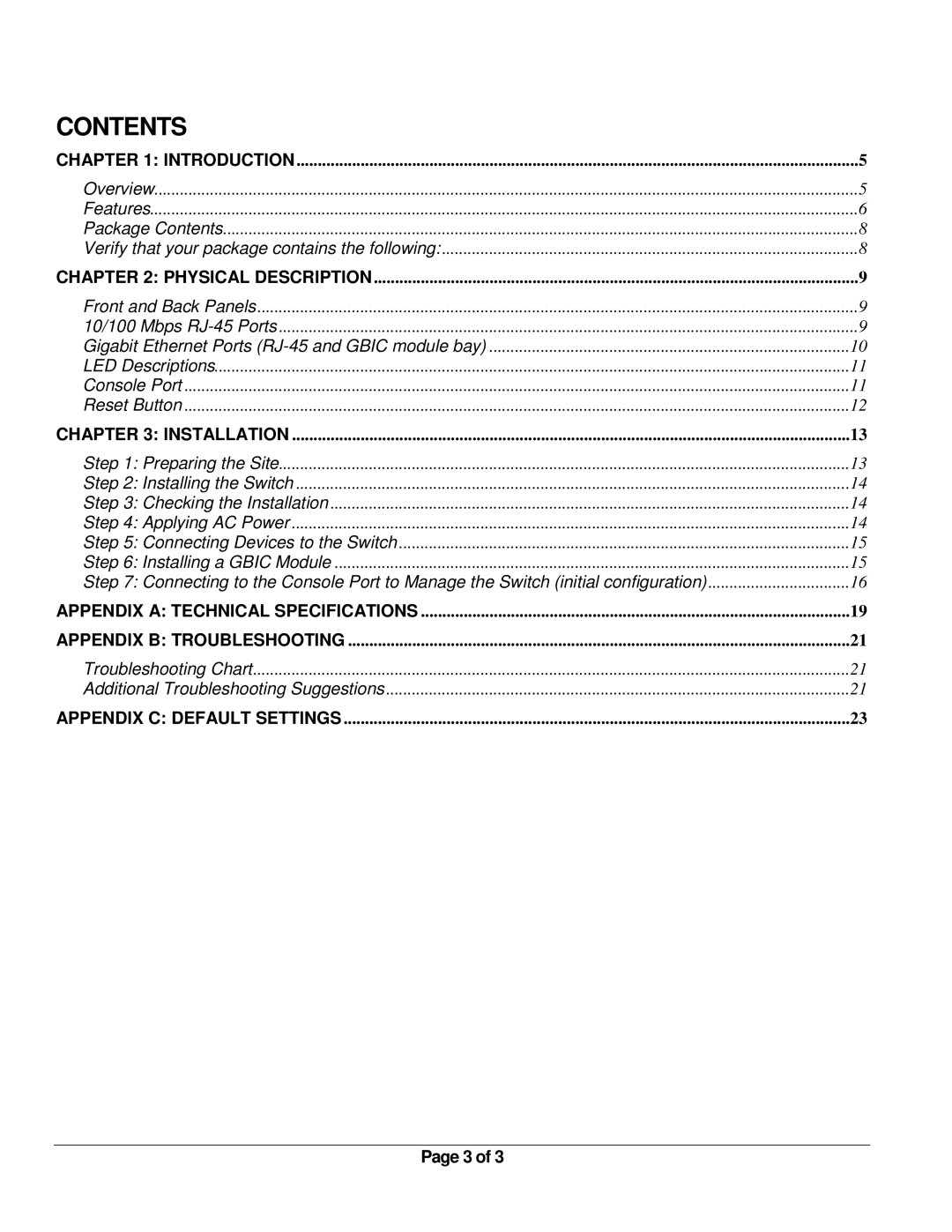 NETGEAR FSM726 manual Contents 