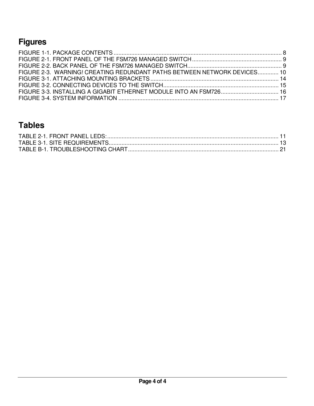 NETGEAR FSM726 manual Figures 