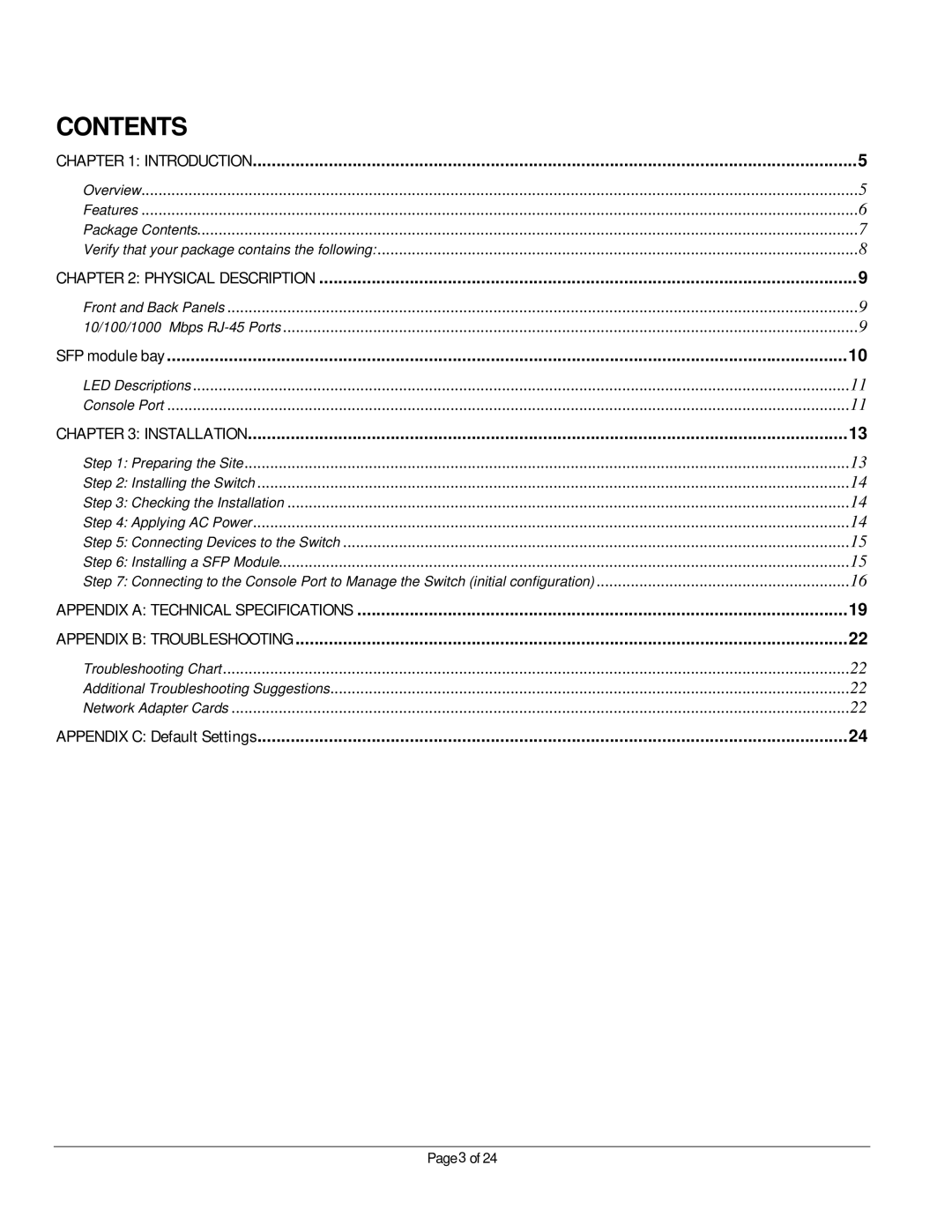 NETGEAR FSM7352S manual Contents 