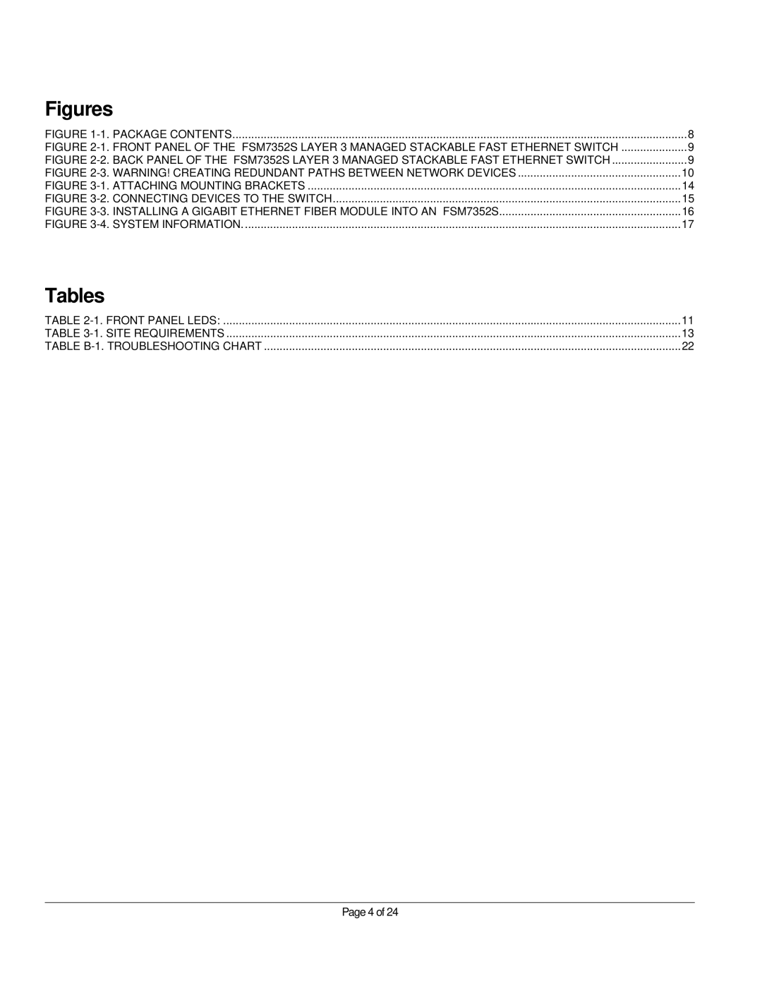 NETGEAR FSM7352S manual Figures 