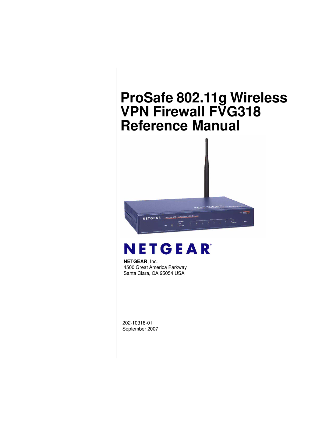 NETGEAR FVG318NA manual NETGEAR, Inc 