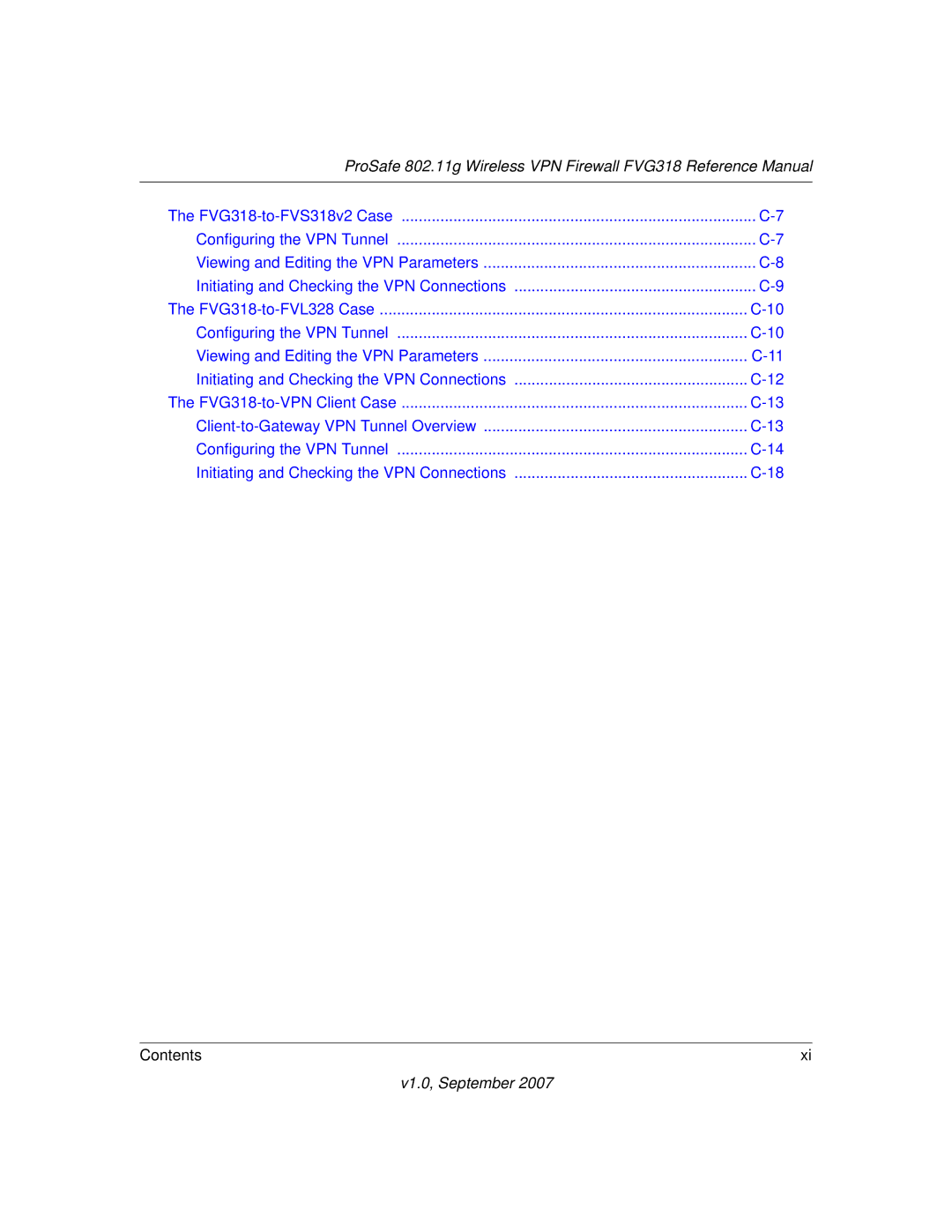 NETGEAR FVG318NA manual Contents 