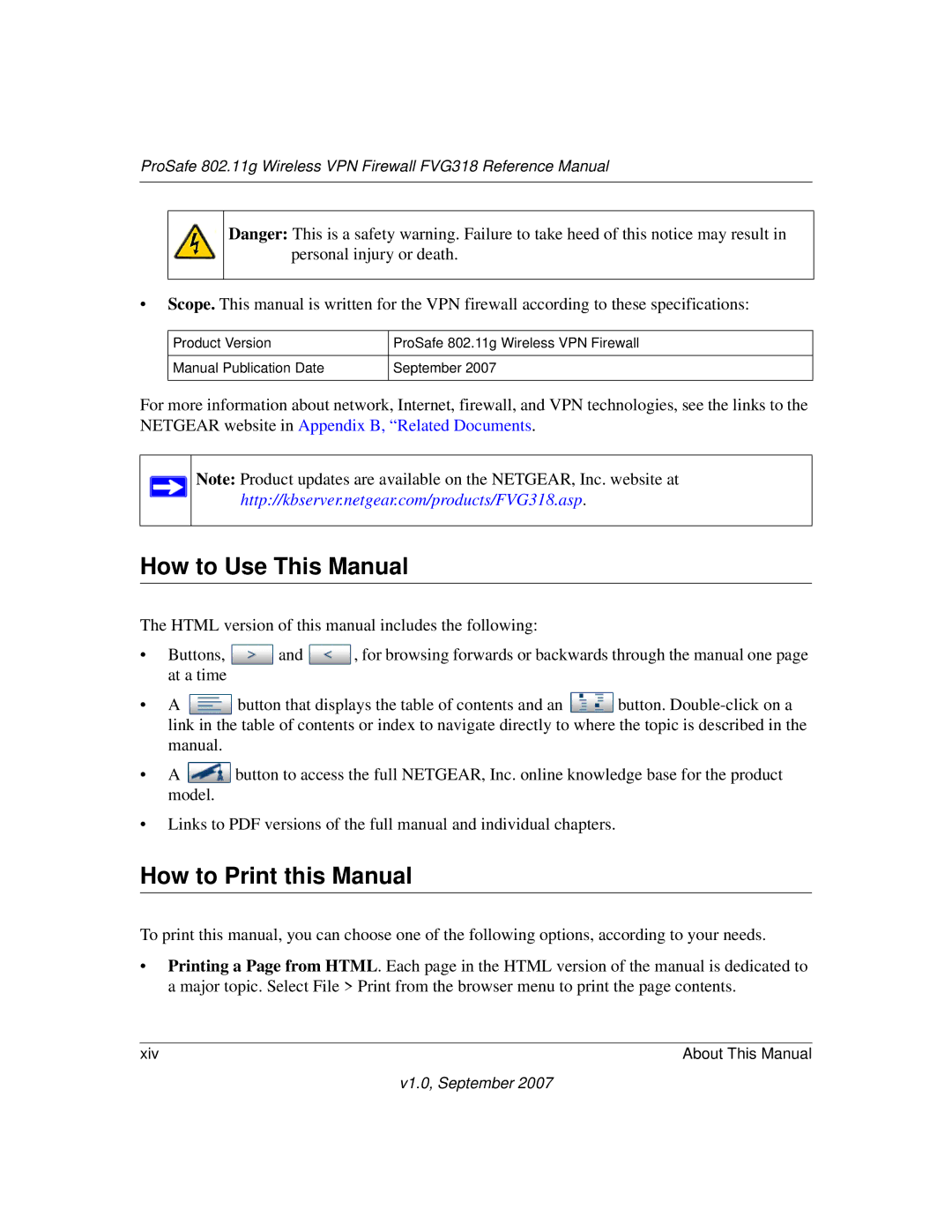 NETGEAR FVG318NA manual How to Use This Manual, How to Print this Manual 