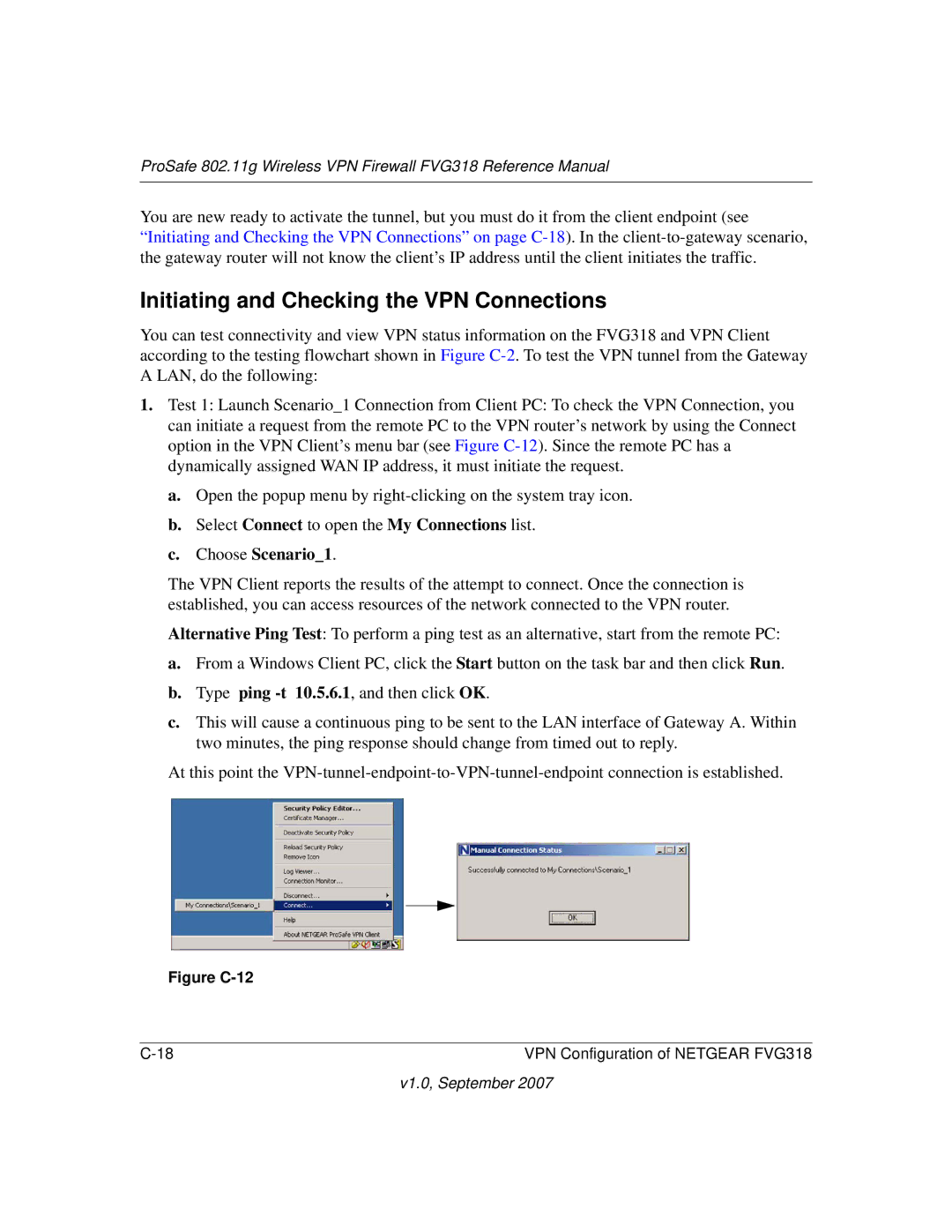 NETGEAR FVG318NA manual Choose Scenario1 