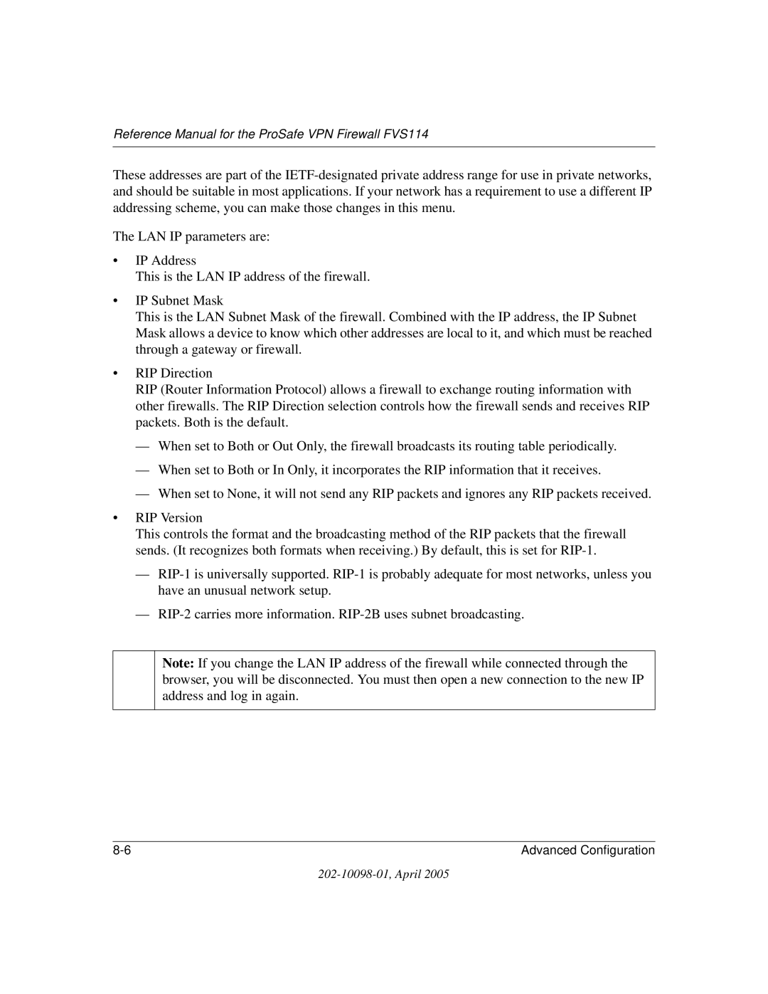 NETGEAR fvs114 manual Reference Manual for the ProSafe VPN Firewall FVS114 