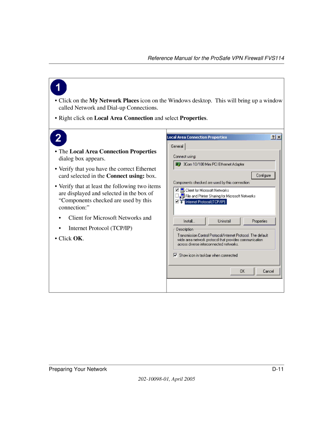 NETGEAR fvs114 manual Reference Manual for the ProSafe VPN Firewall FVS114 