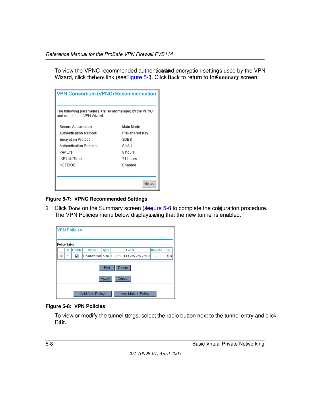 NETGEAR fvs114 manual Vpnc Recommended Settings 