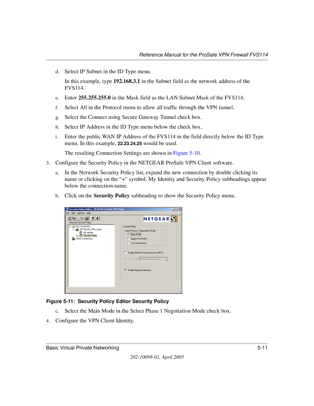 NETGEAR fvs114 manual Security Policy Editor Security Policy 