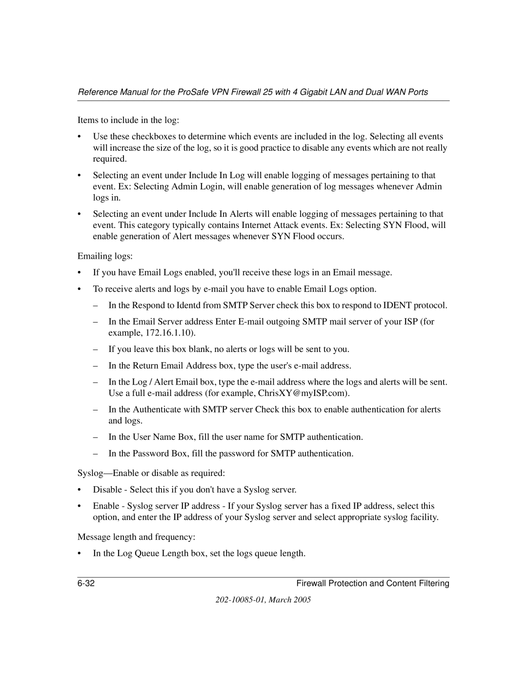 NETGEAR FVS124G manual Firewall Protection and Content Filtering 