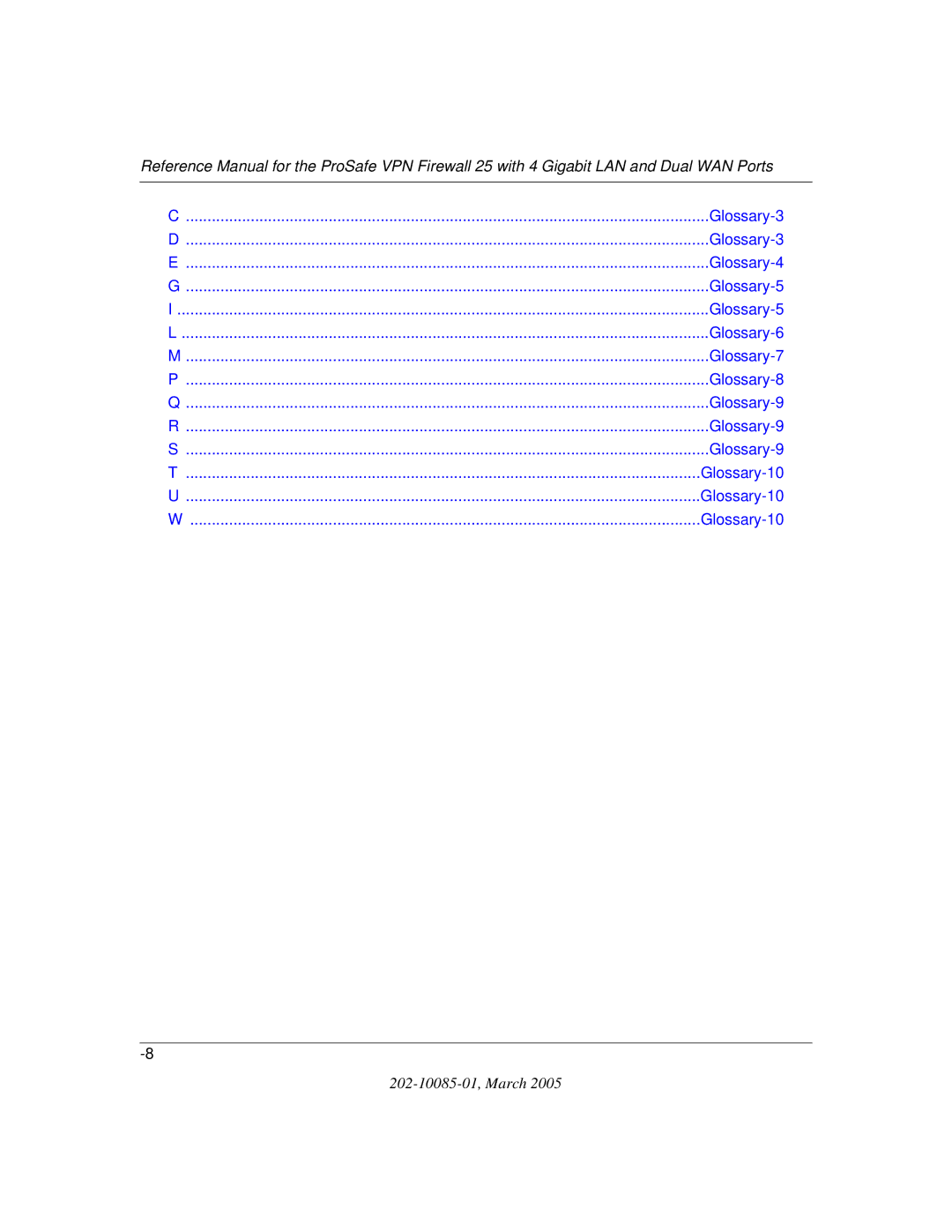 NETGEAR FVS124G manual Glossary-5 