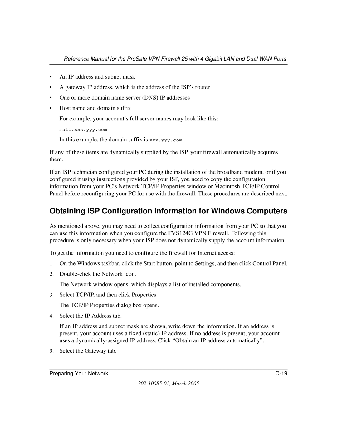 NETGEAR FVS124G manual Select the Gateway tab 