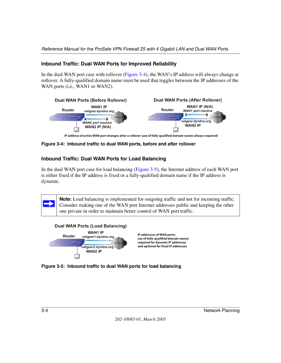 NETGEAR FVS124G manual Always change at 