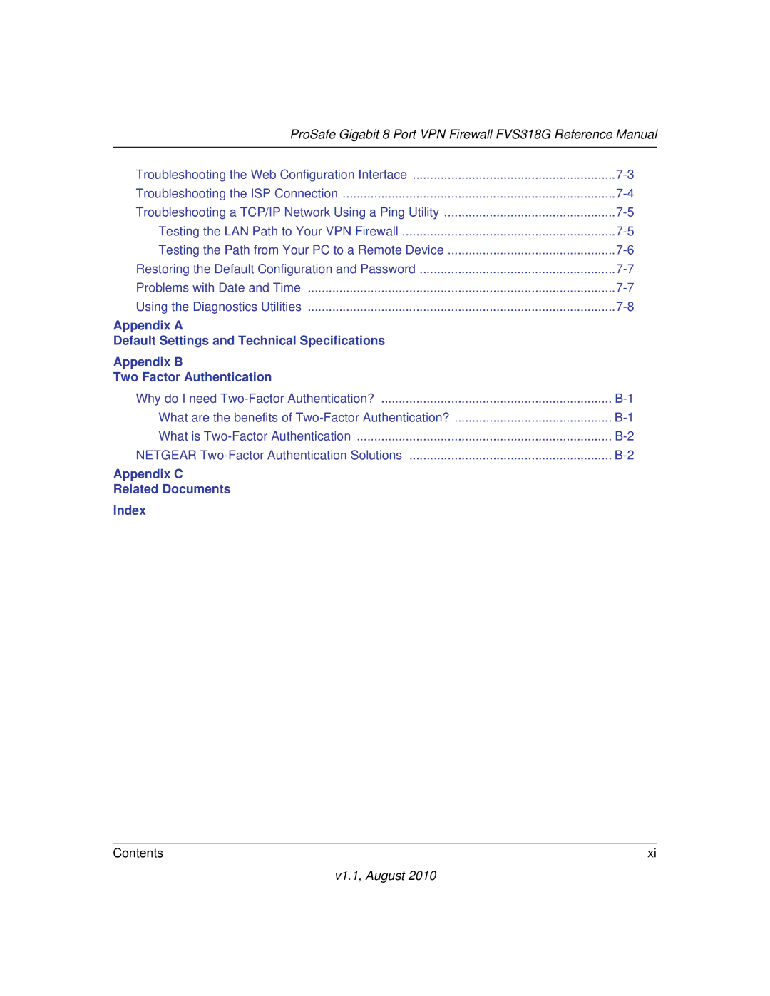 NETGEAR FVS318G manual Appendix C Related Documents Index 