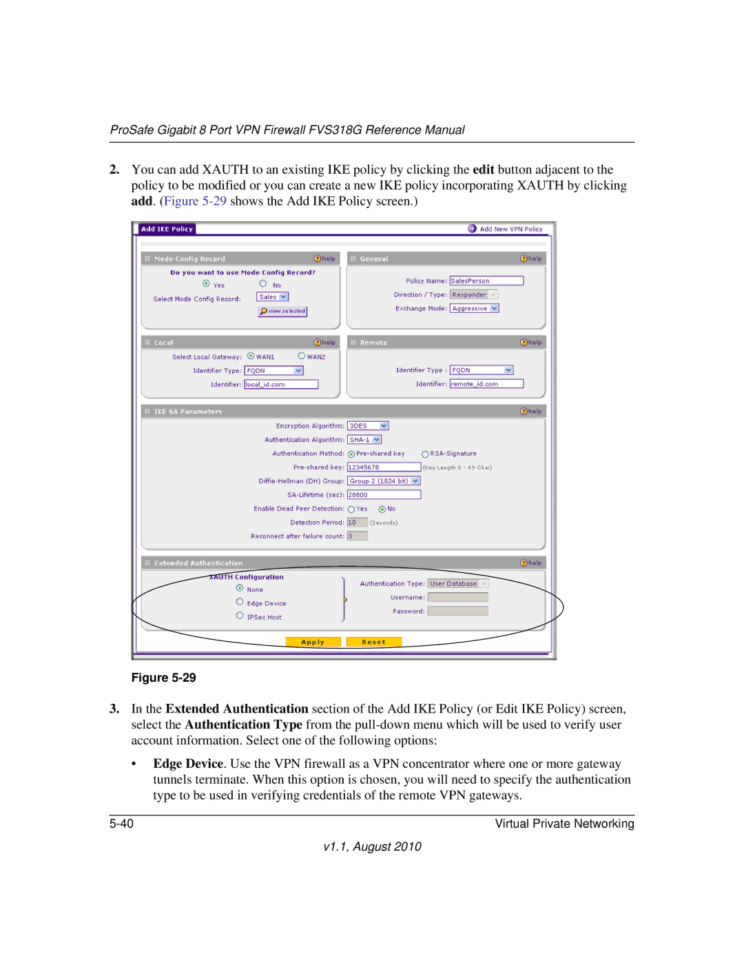 NETGEAR manual ProSafe Gigabit 8 Port VPN Firewall FVS318G Reference Manual 