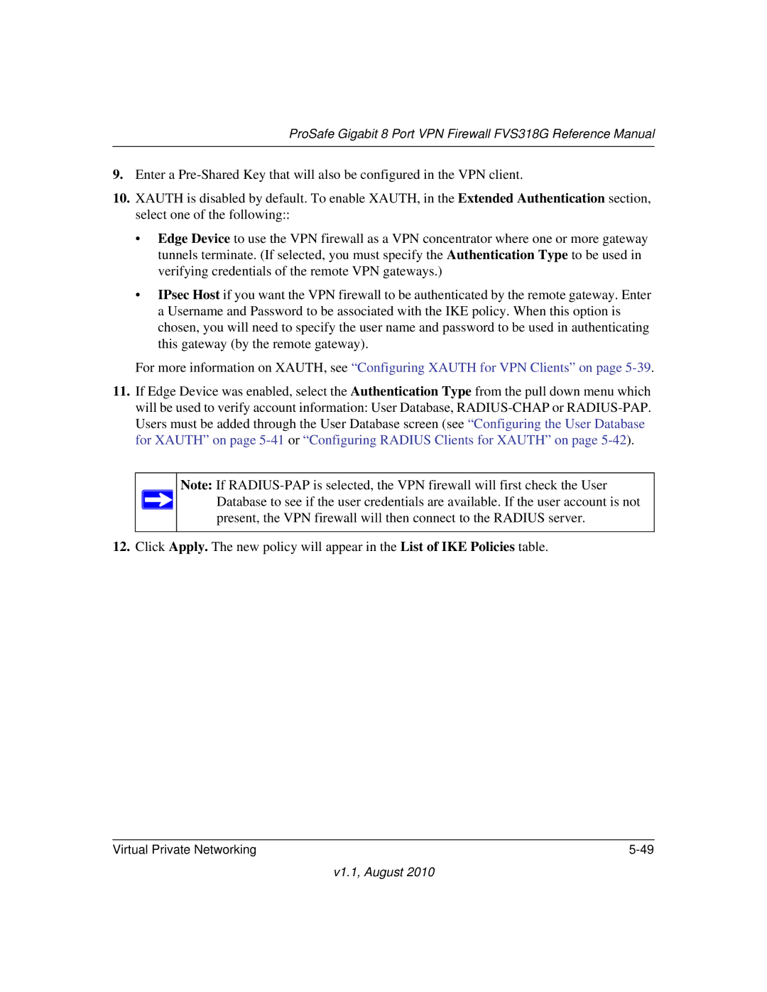 NETGEAR manual ProSafe Gigabit 8 Port VPN Firewall FVS318G Reference Manual 