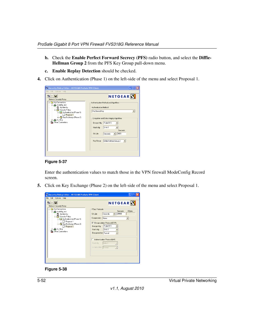 NETGEAR FVS318G manual Enable Replay Detection should be checked 