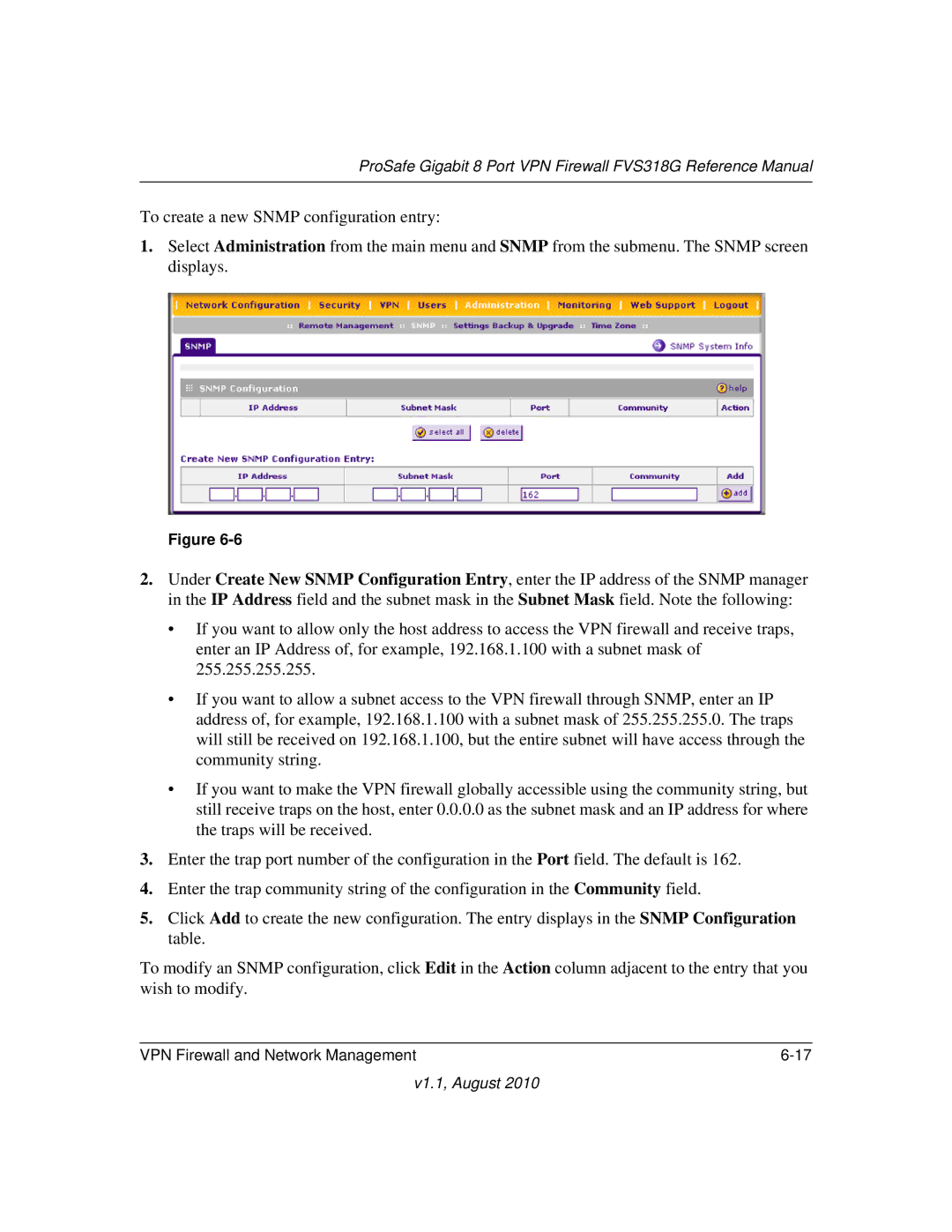 NETGEAR manual ProSafe Gigabit 8 Port VPN Firewall FVS318G Reference Manual 