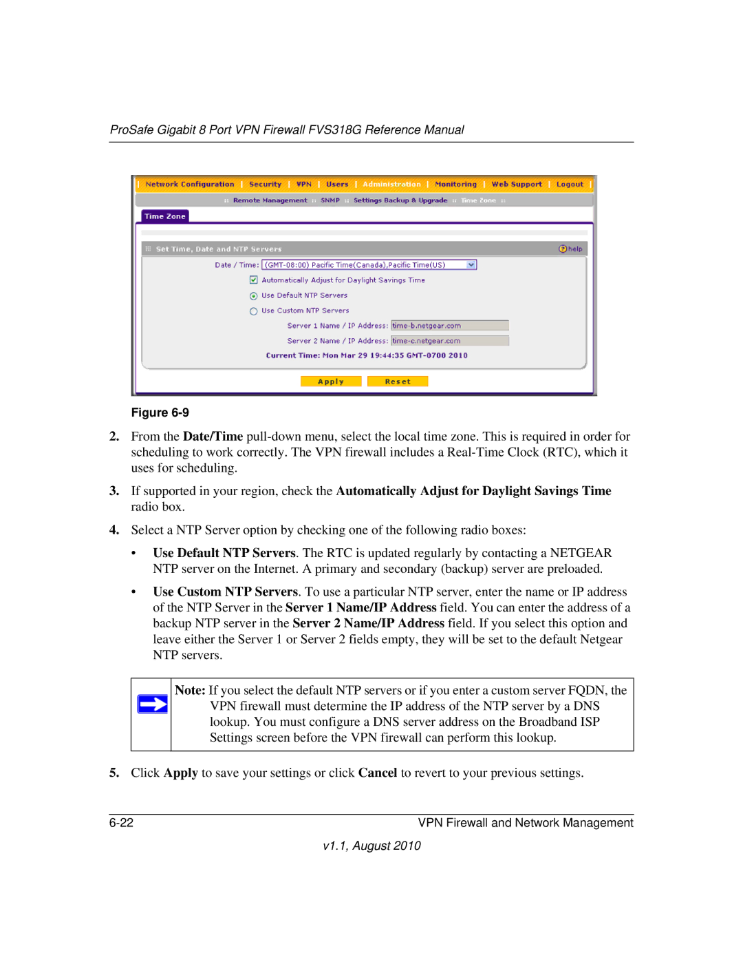 NETGEAR manual ProSafe Gigabit 8 Port VPN Firewall FVS318G Reference Manual 