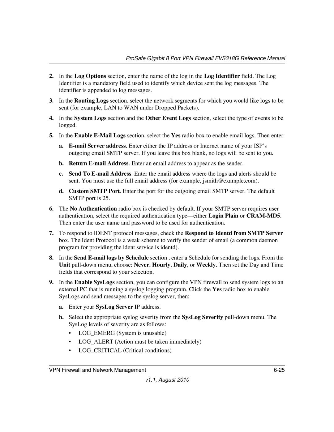 NETGEAR manual ProSafe Gigabit 8 Port VPN Firewall FVS318G Reference Manual 