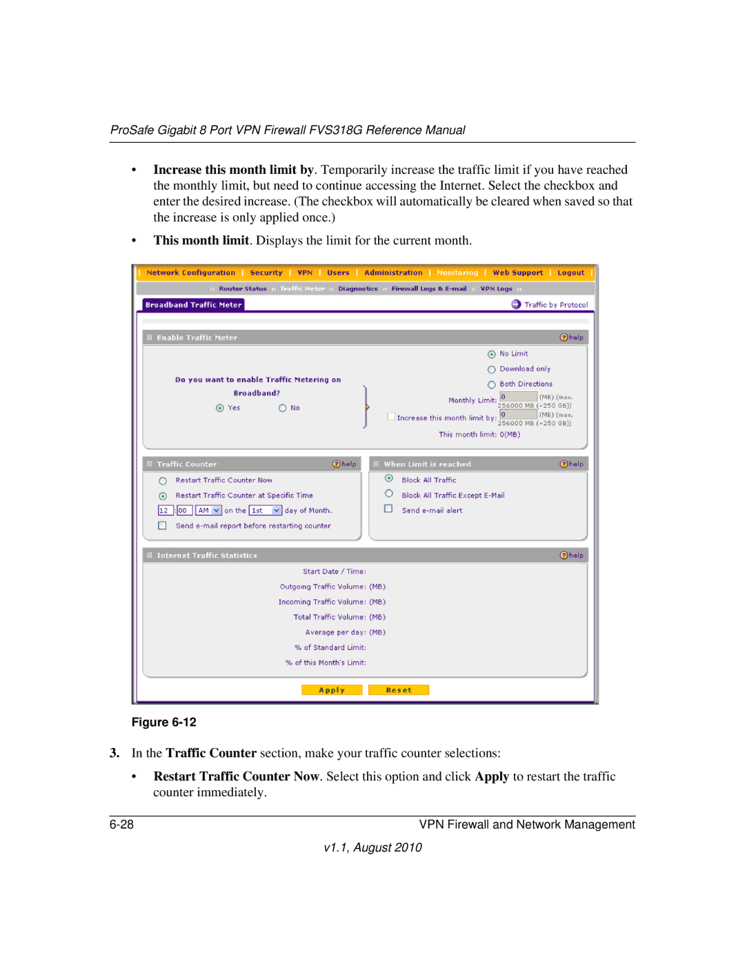 NETGEAR manual ProSafe Gigabit 8 Port VPN Firewall FVS318G Reference Manual 