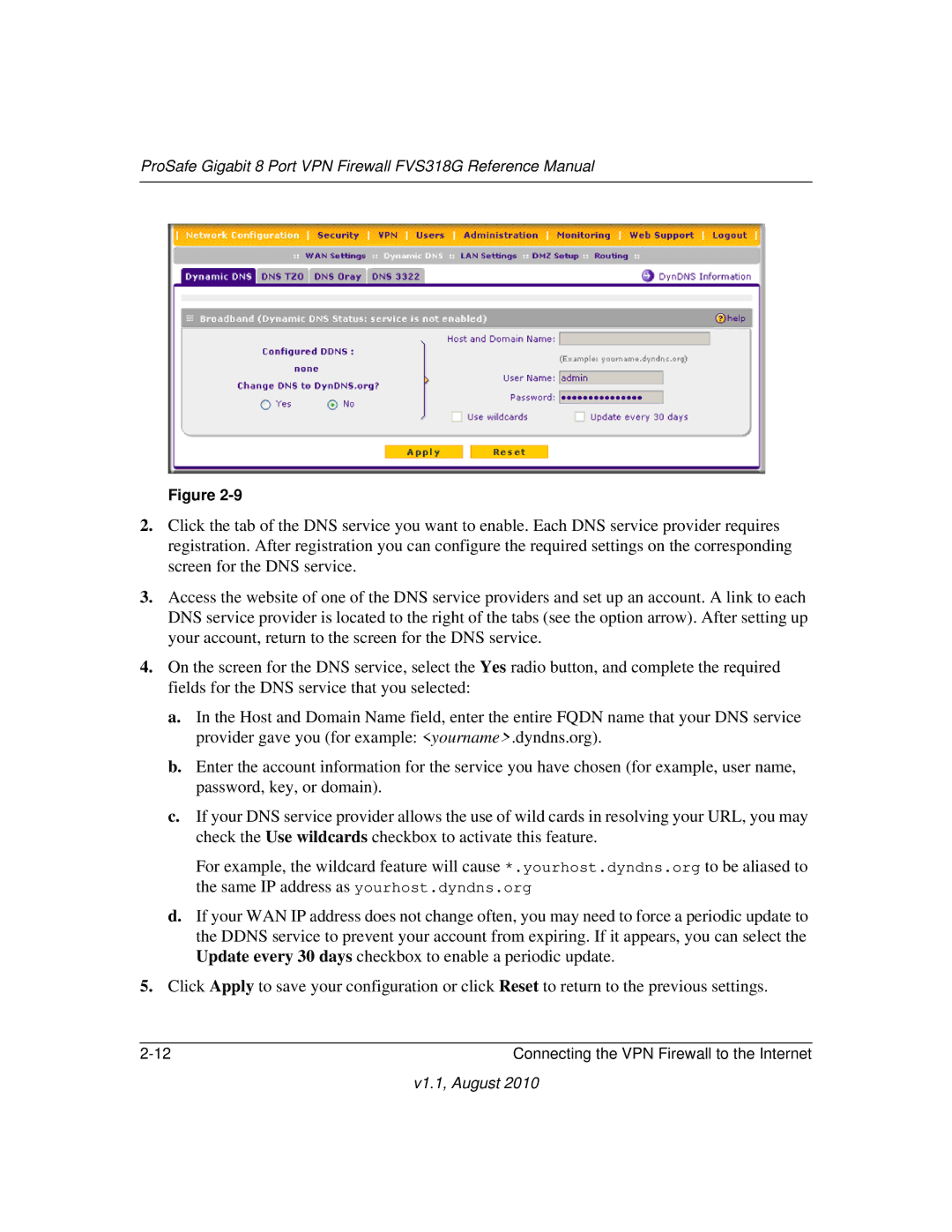 NETGEAR manual ProSafe Gigabit 8 Port VPN Firewall FVS318G Reference Manual 