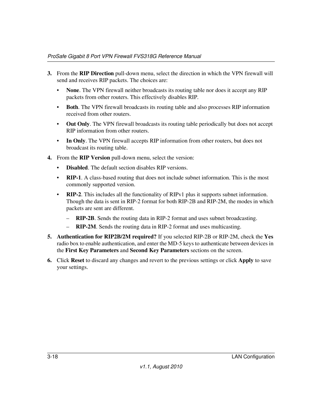 NETGEAR manual ProSafe Gigabit 8 Port VPN Firewall FVS318G Reference Manual 