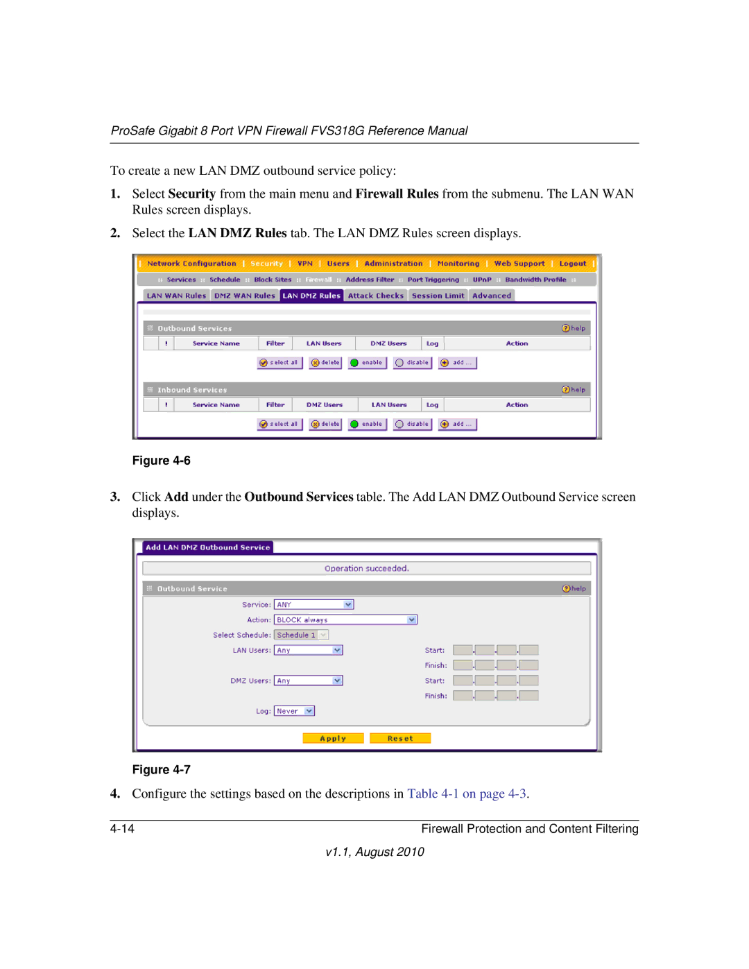 NETGEAR manual ProSafe Gigabit 8 Port VPN Firewall FVS318G Reference Manual 