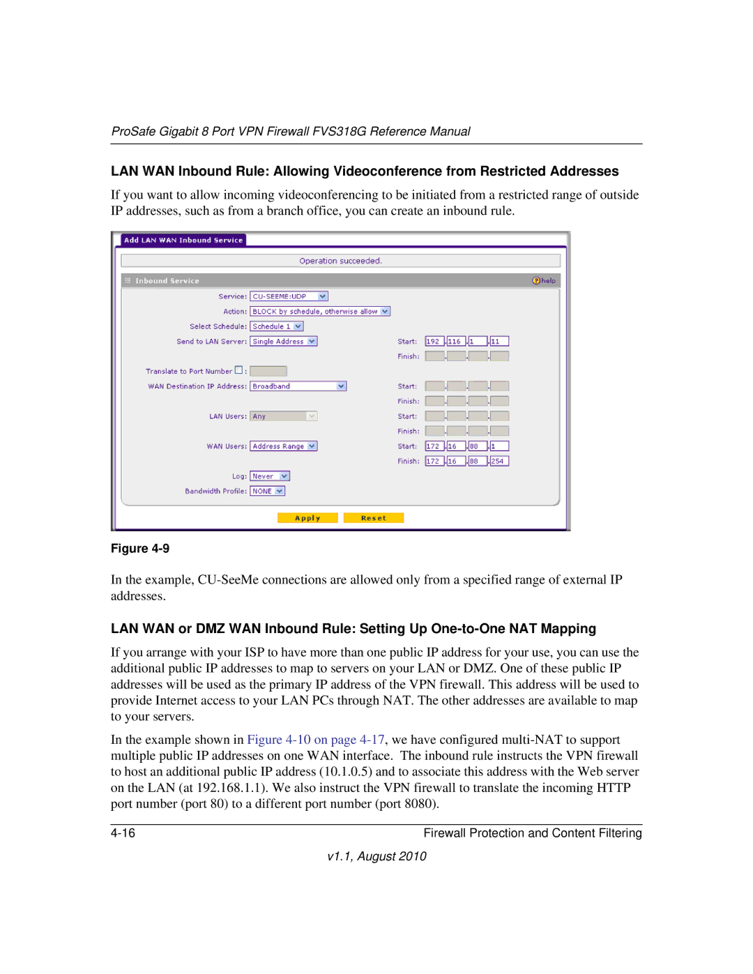 NETGEAR manual ProSafe Gigabit 8 Port VPN Firewall FVS318G Reference Manual 