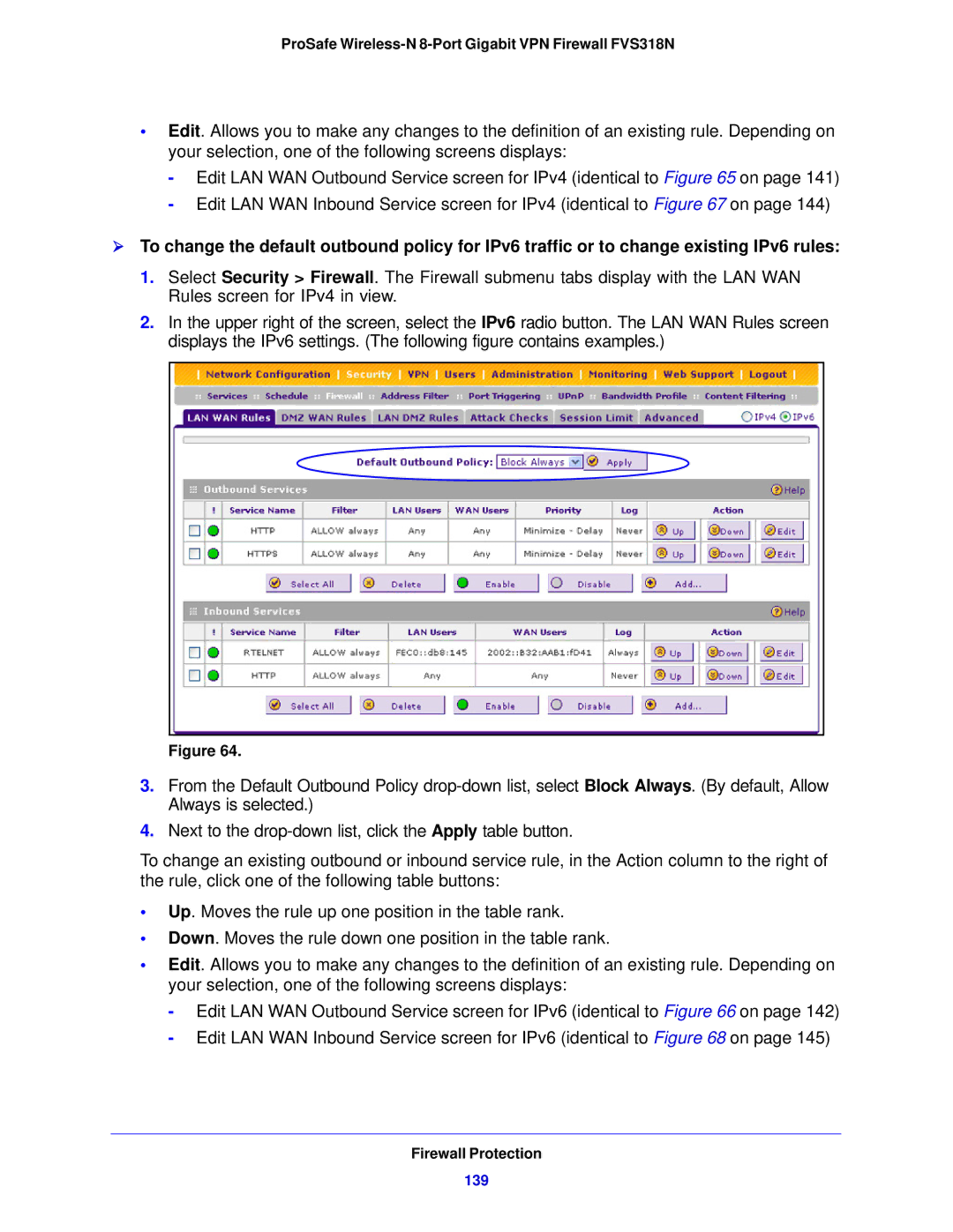 NETGEAR FVS318N manual 139 