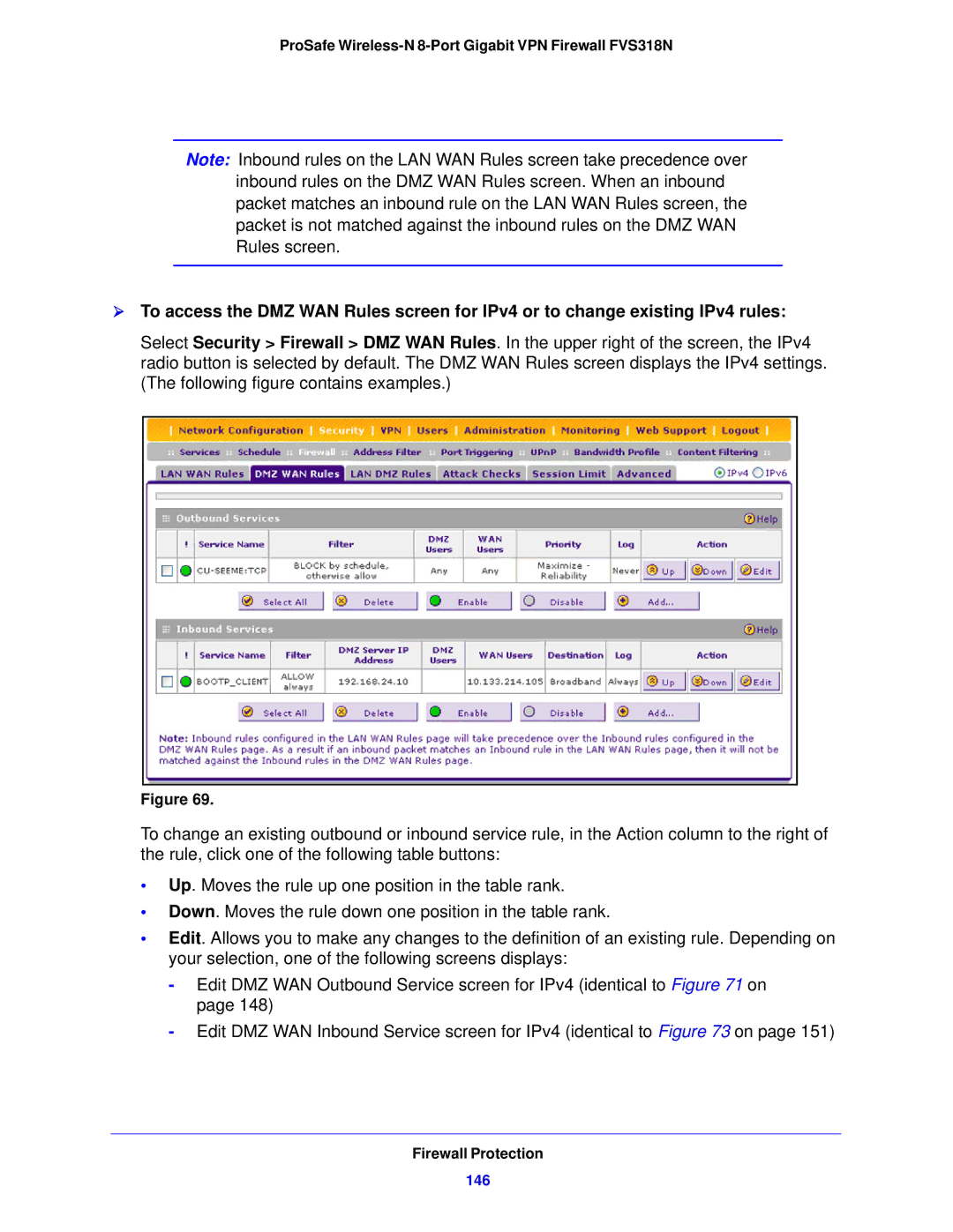 NETGEAR FVS318N manual 146 