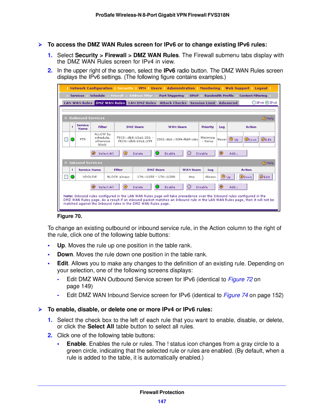 NETGEAR FVS318N manual 147 