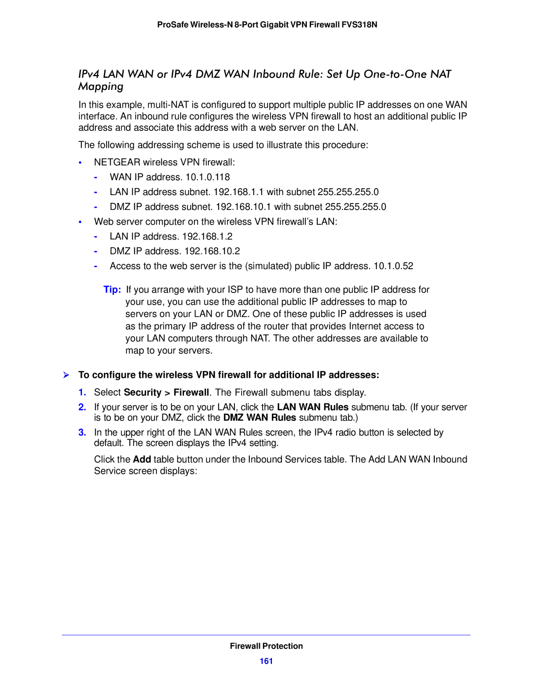 NETGEAR FVS318N manual 161 