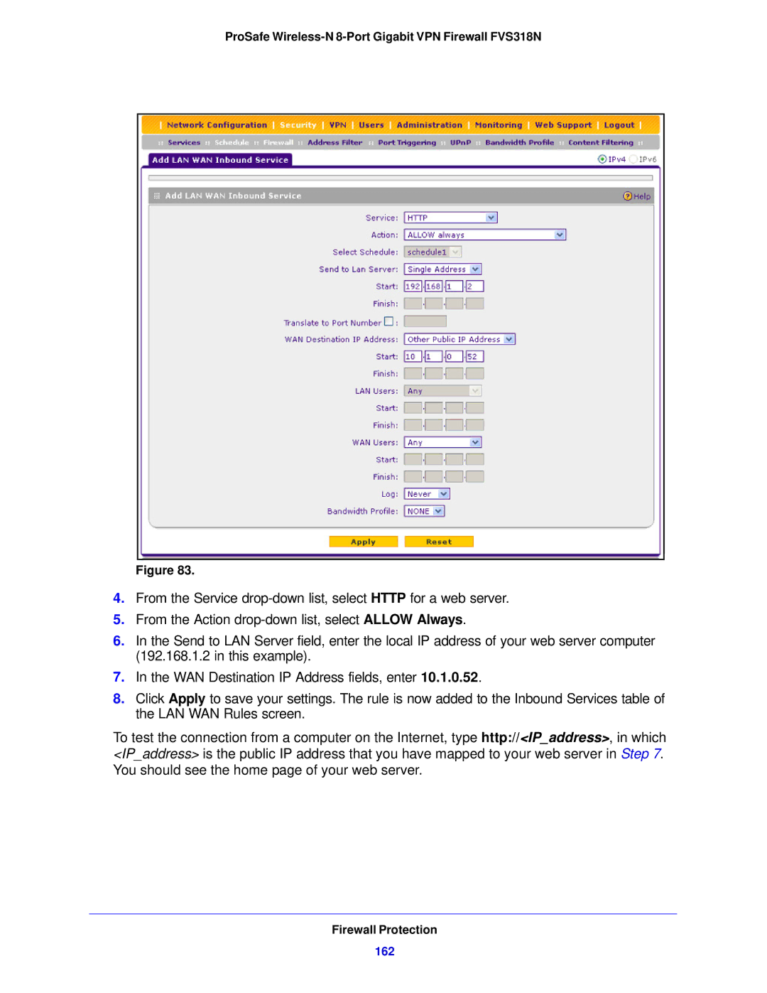 NETGEAR FVS318N manual 162 