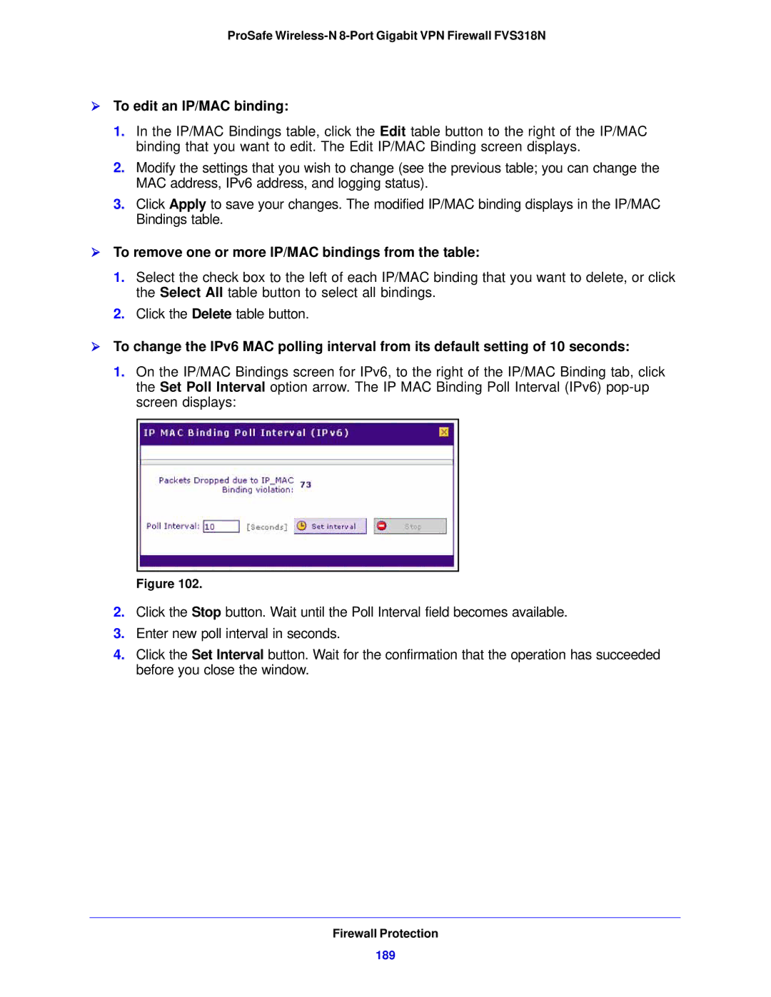 NETGEAR FVS318N manual 189 