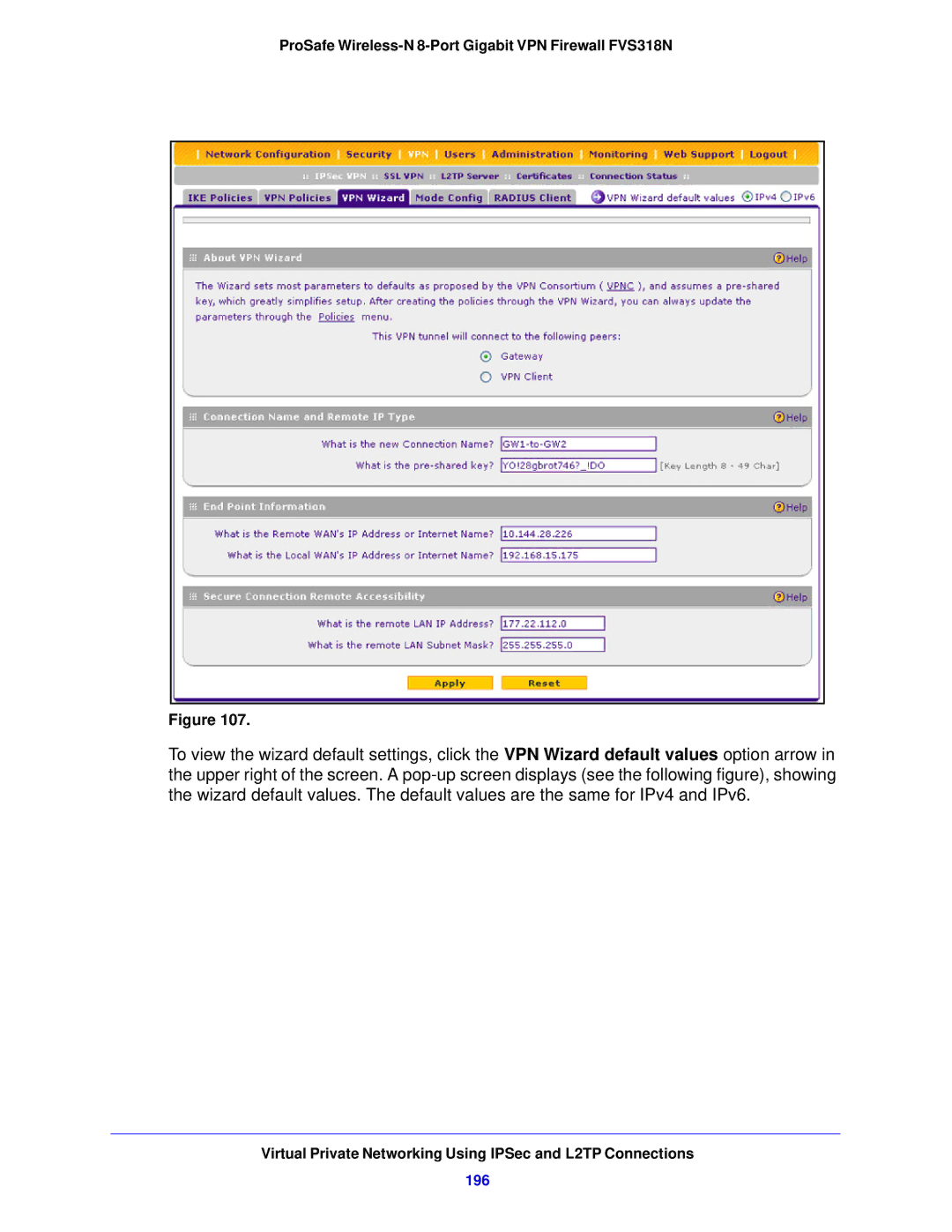 NETGEAR FVS318N manual 196 