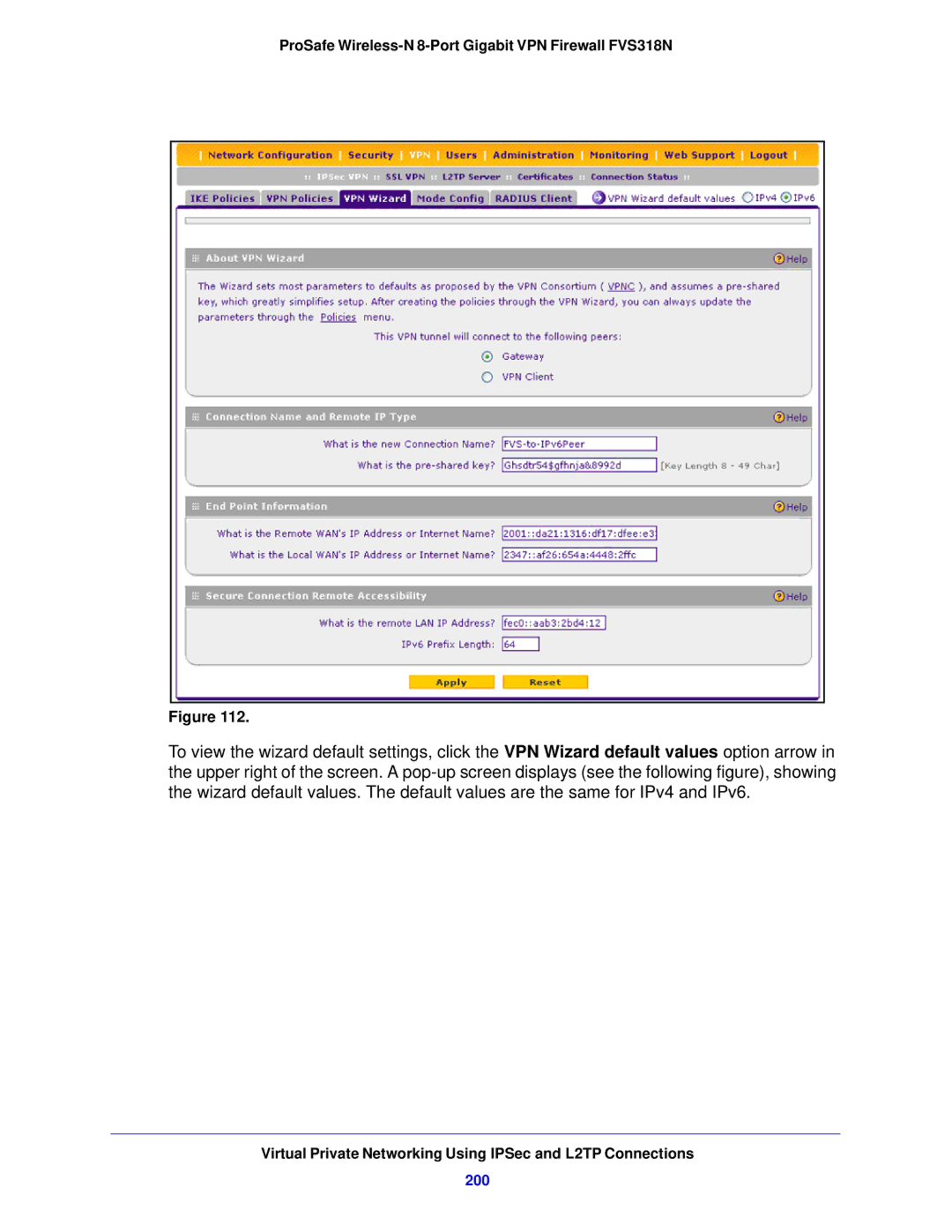 NETGEAR FVS318N manual 200 