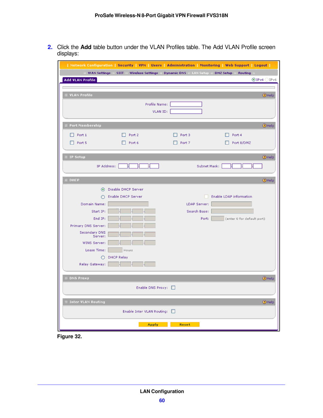 NETGEAR manual ProSafe Wireless-N 8-Port Gigabit VPN Firewall FVS318N 