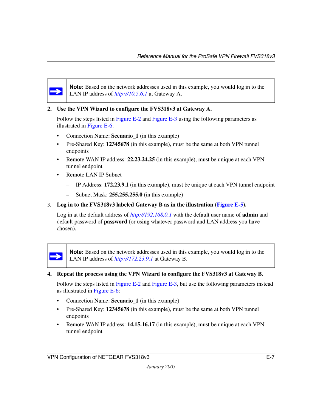 NETGEAR manual Use the VPN Wizard to configure the FVS318v3 at Gateway a 