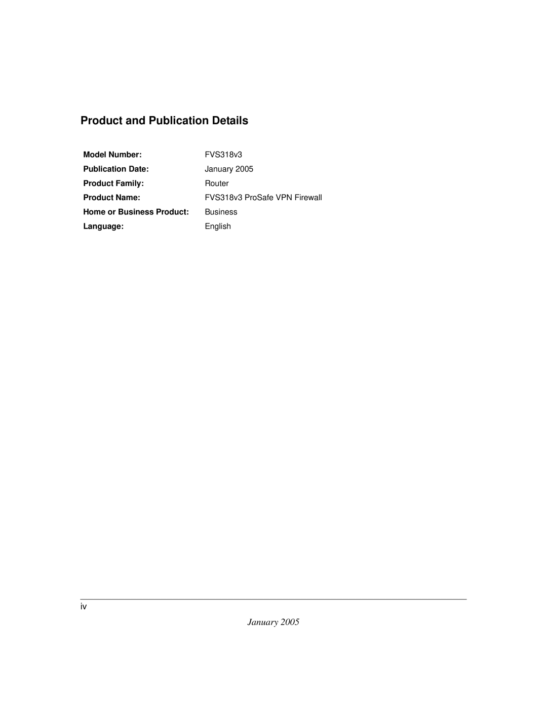 NETGEAR FVS318v3 manual Product and Publication Details 