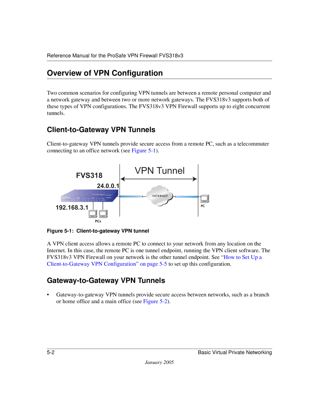 NETGEAR FVS318v3 manual VPN Tunnel 