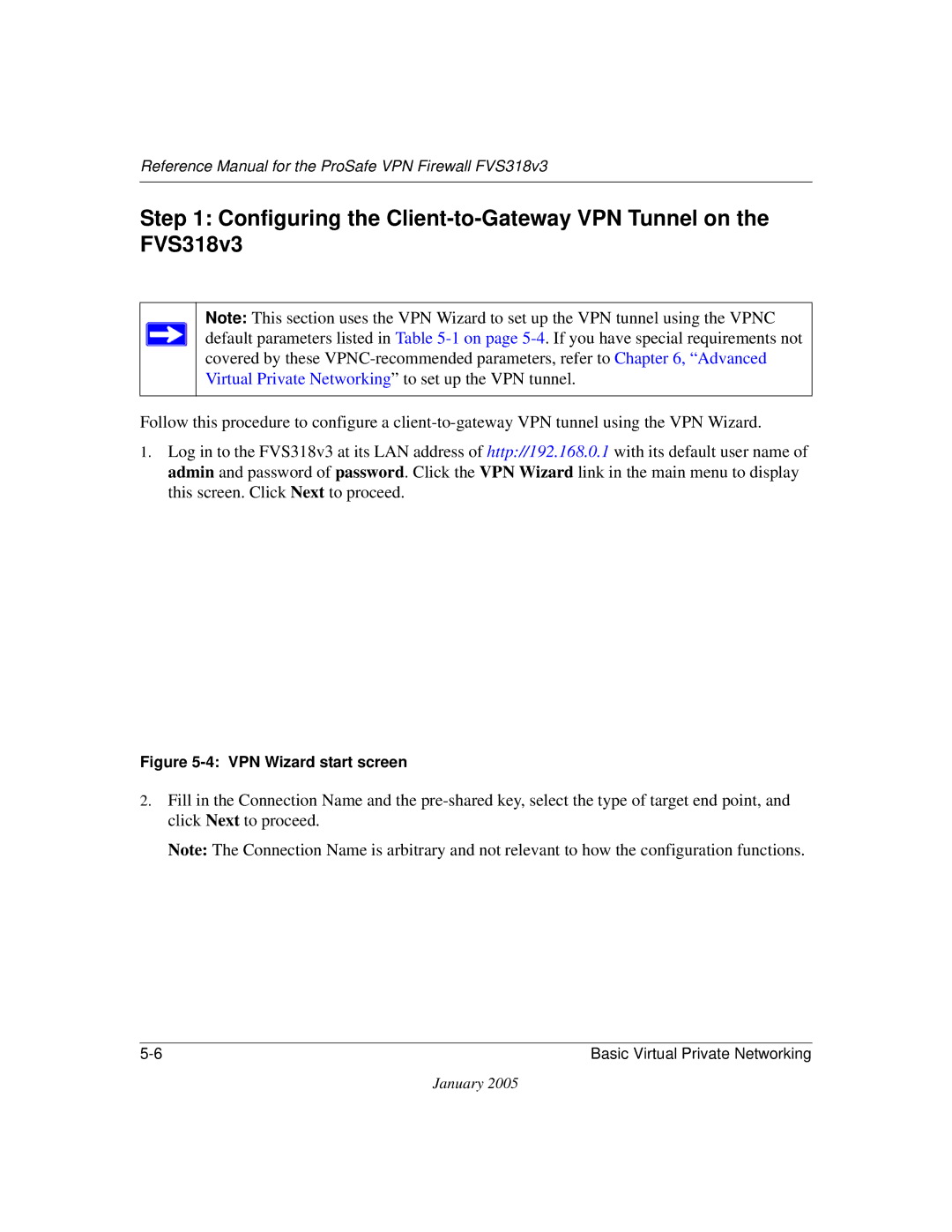 NETGEAR manual Configuring the Client-to-Gateway VPN Tunnel on the FVS318v3 