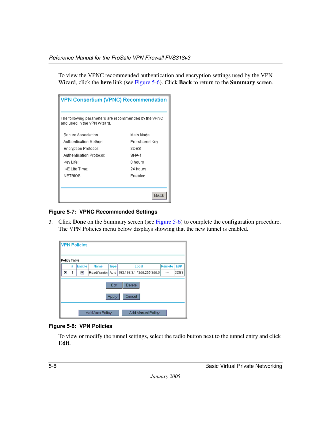 NETGEAR FVS318v3 manual Vpnc Recommended Settings 