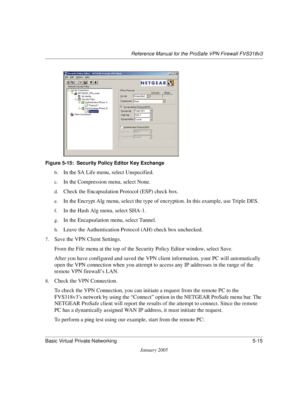 NETGEAR FVS318v3 manual Security Policy Editor Key Exchange 