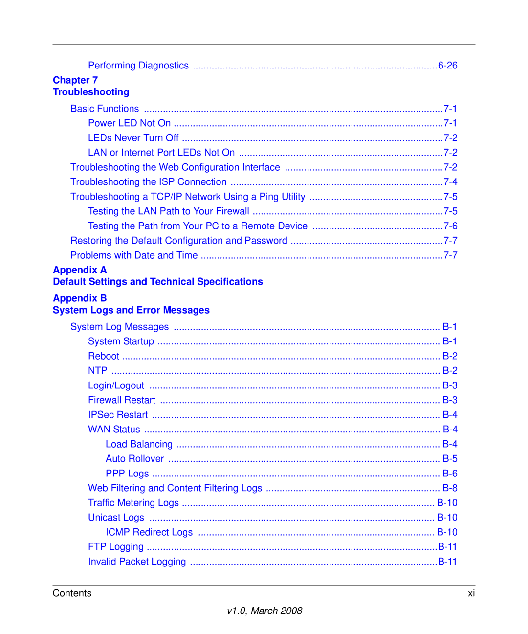 NETGEAR FVS338 manual Chapter Troubleshooting 