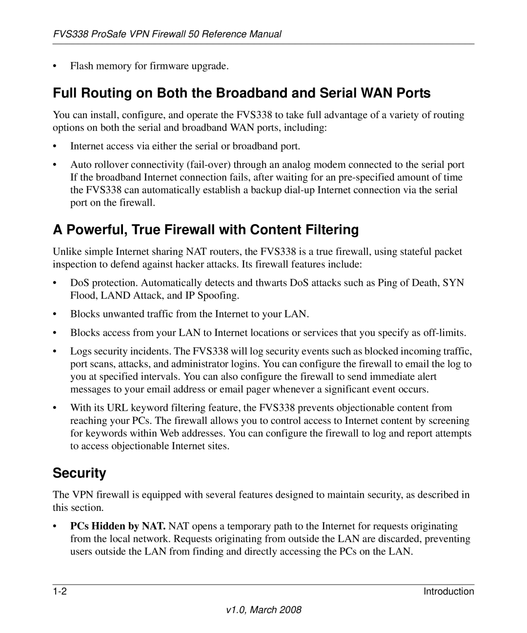 NETGEAR FVS338 Full Routing on Both the Broadband and Serial WAN Ports, Powerful, True Firewall with Content Filtering 