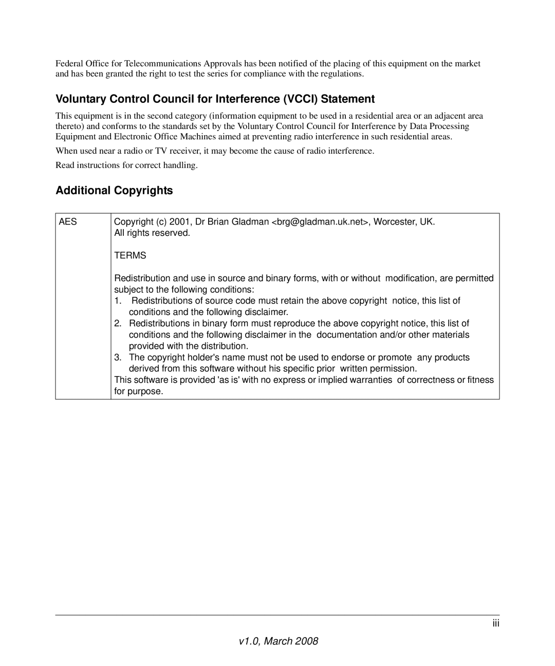 NETGEAR FVS338 manual Voluntary Control Council for Interference Vcci Statement, Additional Copyrights 