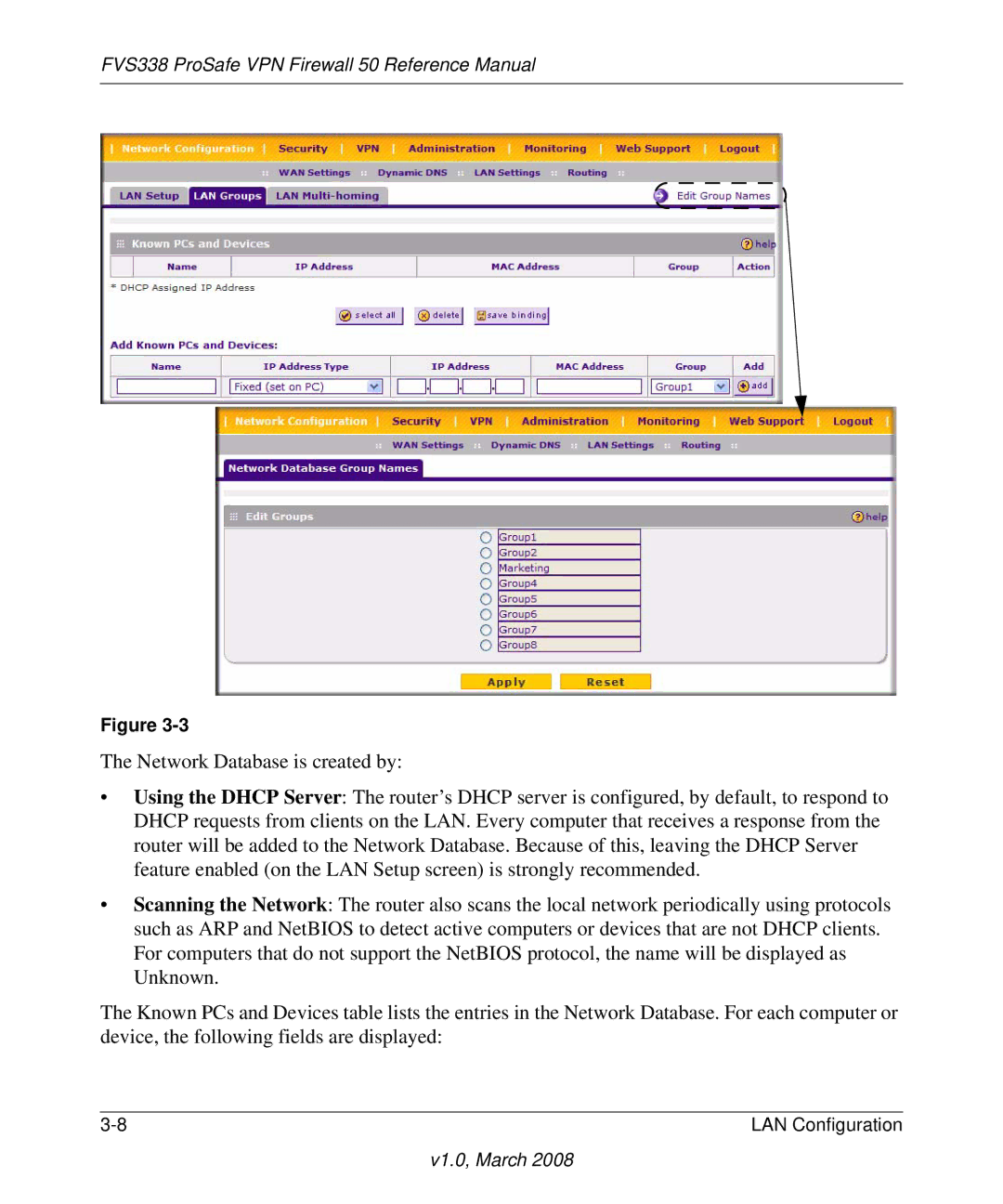 NETGEAR manual FVS338 ProSafe VPN Firewall 50 Reference Manual 